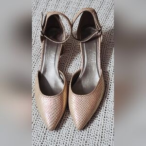 AGL Attilio Giusti Leombruni D'Orsay  Pump pink pearlescent Leather Size 39.5